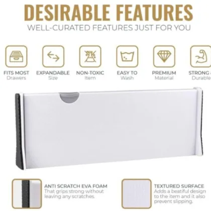 Expandable Plastic Underwear Dresser Cabinet Organizer