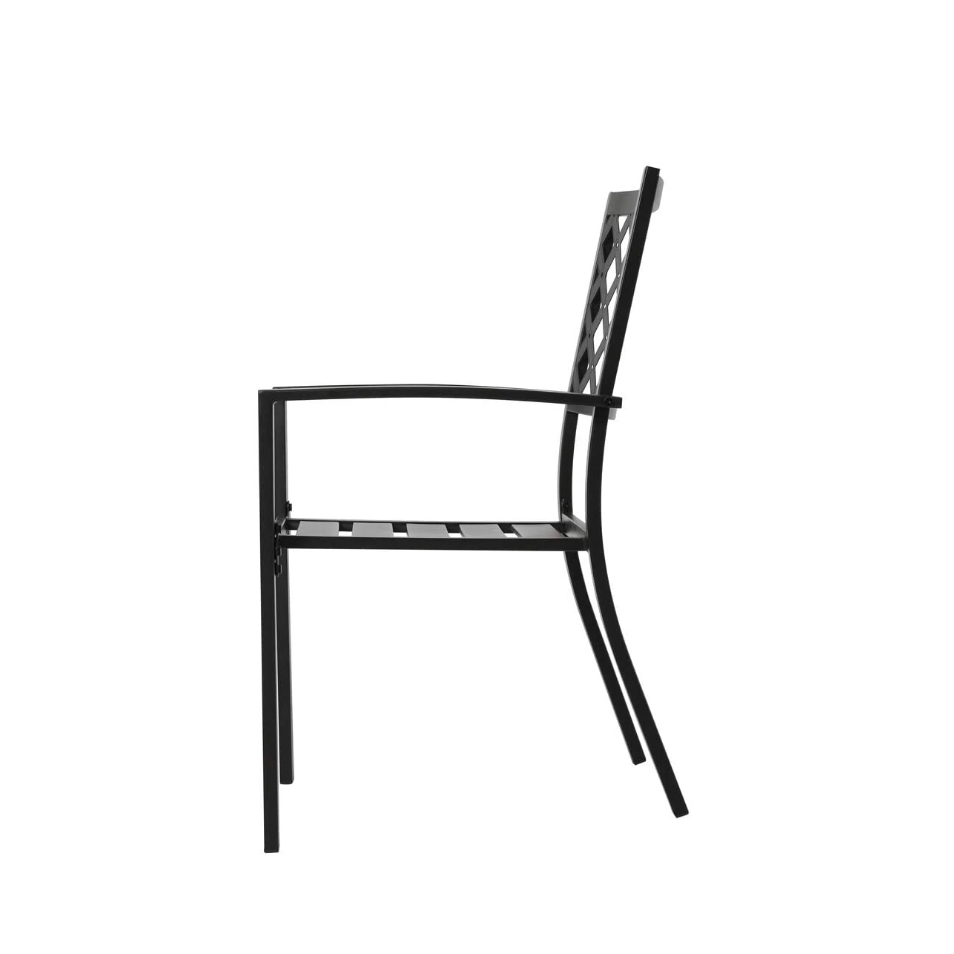 Stackable outdoor armchairs