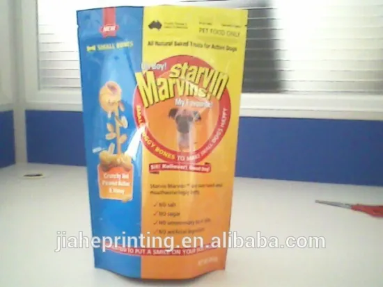 file lamination stand up packaging for pet food products