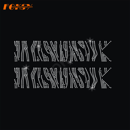 Copperplate Shape Rhinestone Transfer For Cheer Bow Strips
