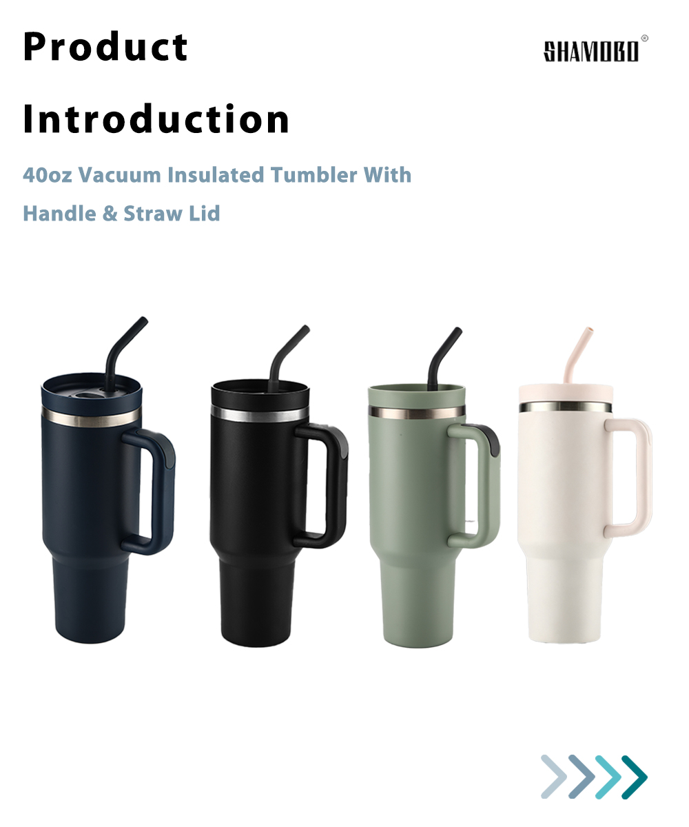Insulated Travel Mug With Lid and Straw x1