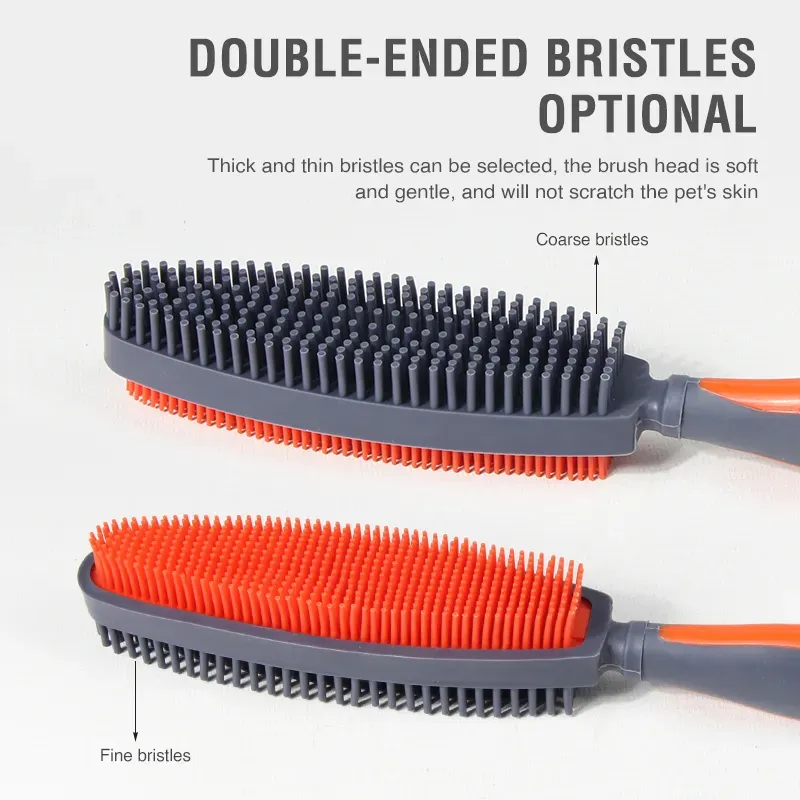 Dual-Use Pet Hair Removal Brush for Dogs and Cats