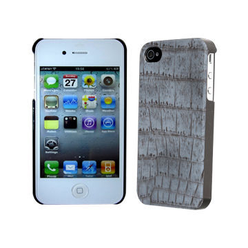 Plastic Case for iPhone, with Leather Feeling Surface