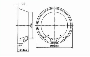 41mm ultrasonic speaker