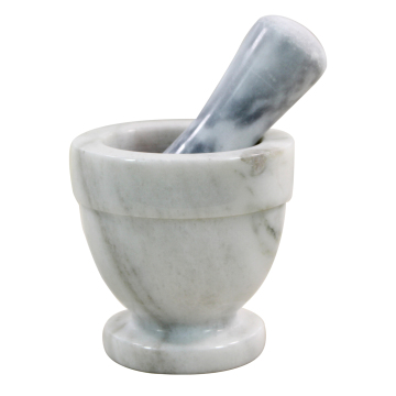 Grey Marble Mortar and Pestle: 10.5cm x 10.4cm, 4.1" x 4.1" - A Versatile Tool for Spices and Medical Crushing