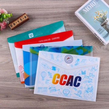Custom Printed PP Envelope Pocket with Snap Button Wallet Folder