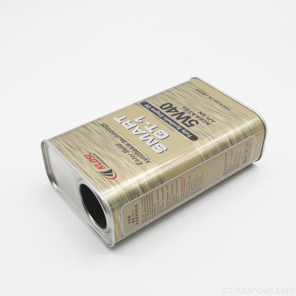 Čtvercové kovové dózy s uzávěrem hubice