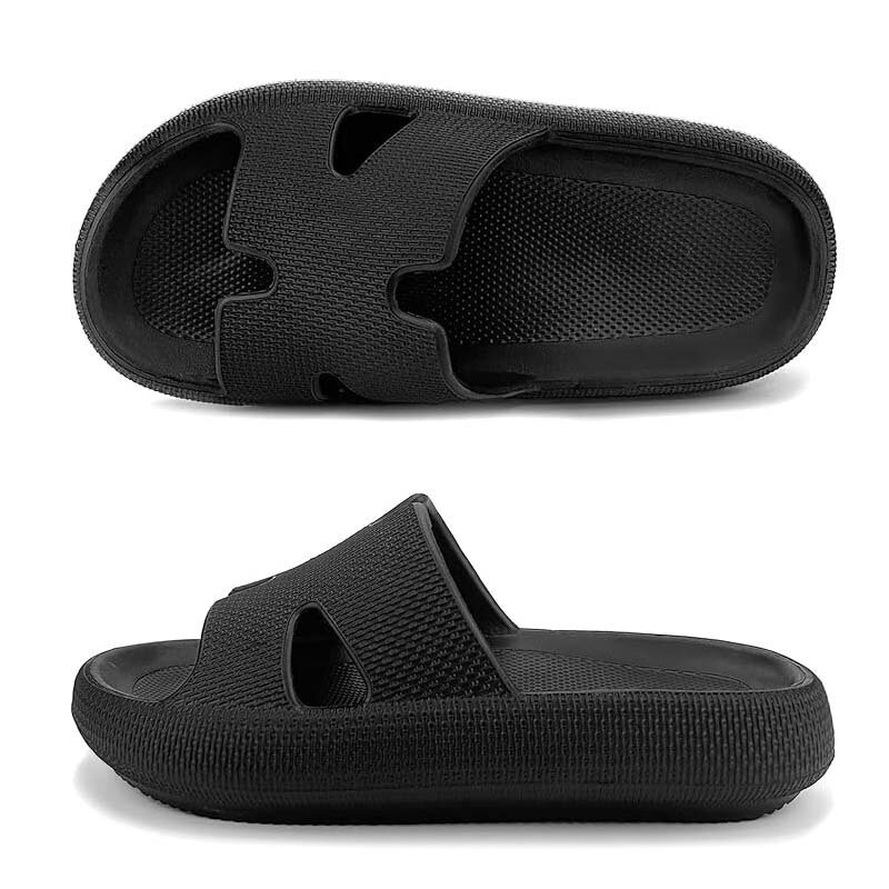 A slipper with a thick bottom on Saturday 2025 is a new style of foreign style, simple, non-slip and super-soft slippers in summ