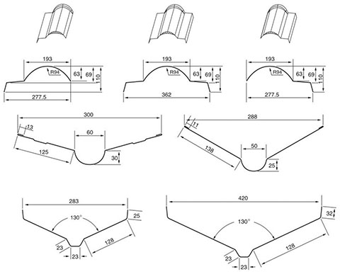 roof ridge cap machine 