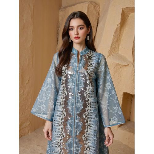 لباس عبای مشبک نقره دوزی شده