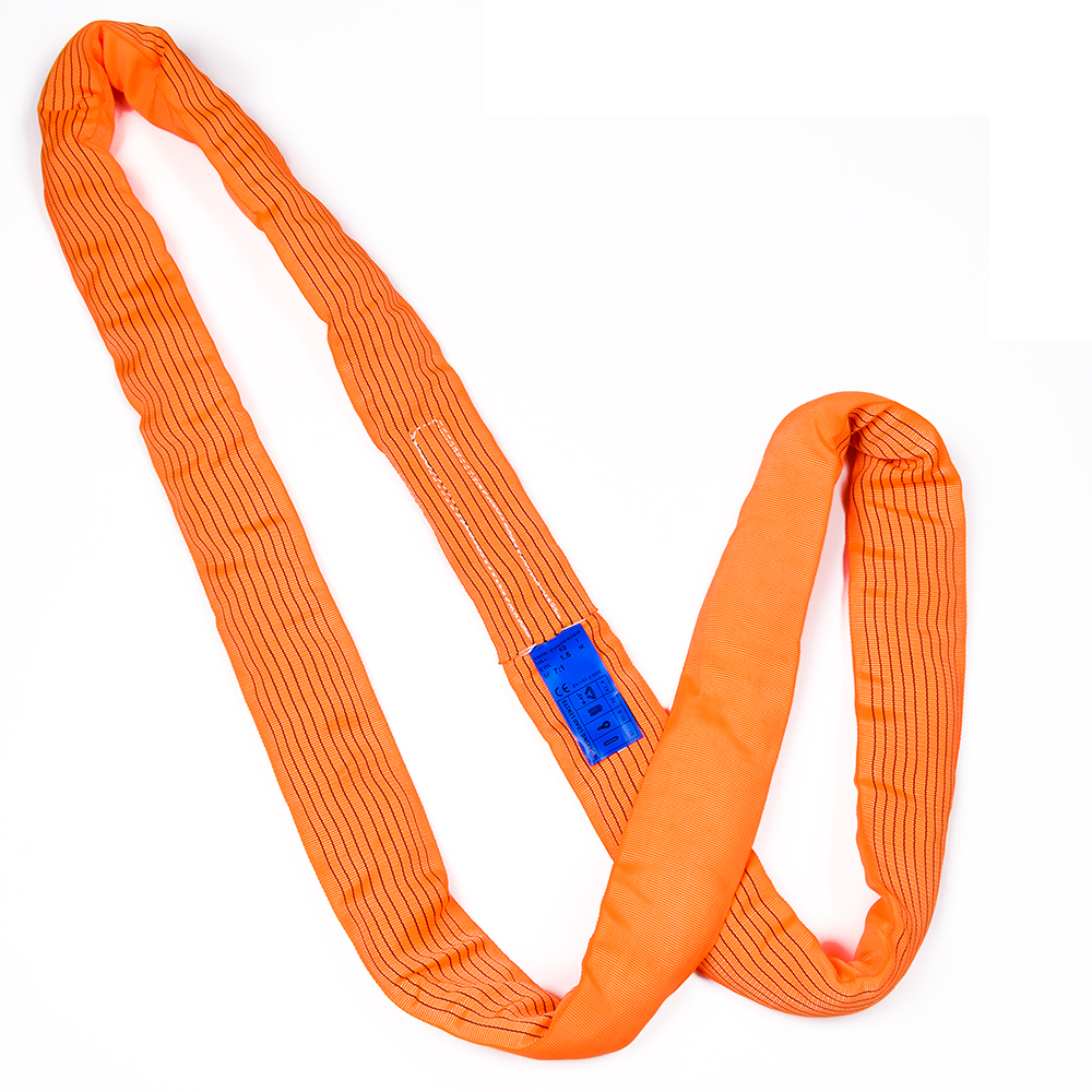 10 Ton 8M Or OEM Length 4 Ply Soft 8T Round Lifting Belt Sling Orange ...