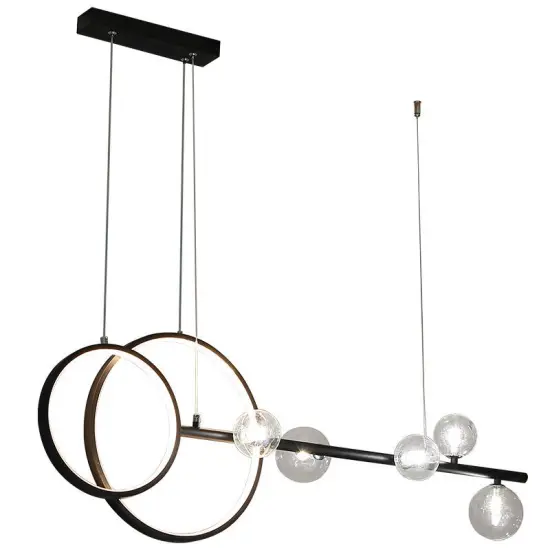 INSHINE Bright Metal Drop Strip Pendant Light