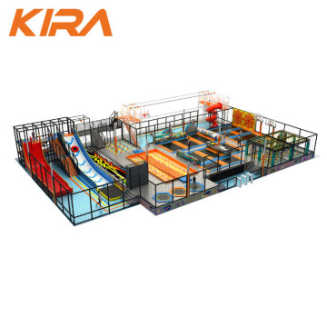 Kids Fun Amusement Park: Plastic Indoor Playground with Trampoline