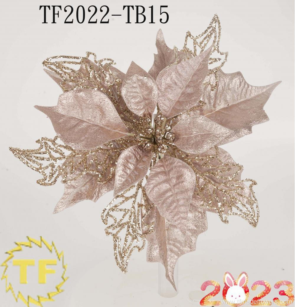 Artificial Christmas Flower Ornaments