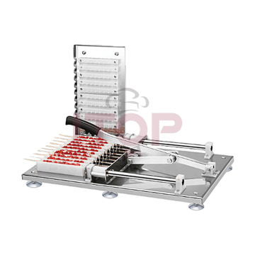 Portable Beef Satay Making Machine - Hoog efficiënte bamboe vlees spiesmachine