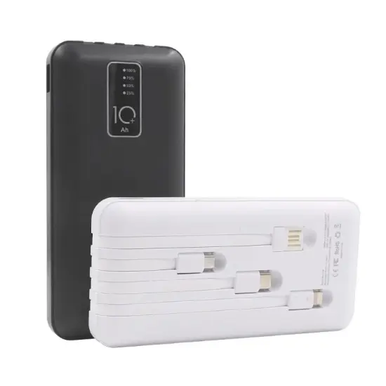 Portable Universal Line Charging Power Bank with LED Display and Fast Charge, 6000mAh
