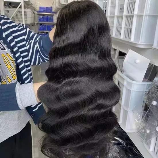 China Vendor Wholesale Virgin Brazilian HD Full Lace Frontal Wigs Natural Transparent Lace Front Human Hair Wig for Black Women