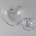 Heart Shaped Embossed Crystal Glass Dessert Bowl Set