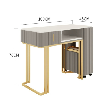 Luxury Tufted Manicure Table and Chair Package for Hot Sale in Beauty Salons