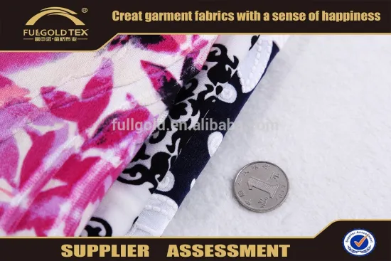 Polyester spandex FDY printed blend jersey knit fabric