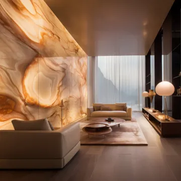 Creative Lighting Solutions with Huaxu Translucent Marble Wall Panels