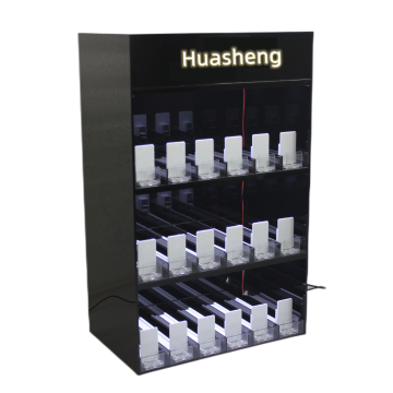 Auto-Feed Pusher Display for Cigarette Pack Shelves