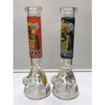 Glass Beaker Bongs with Star Basketball Player's Decal