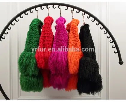 YR117 Korean Style Real Rabbit and Mongolia A Shape Sheared Fur Jacket