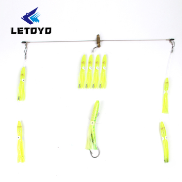 LETOYO Soft Octopus Squid Skirts Trolling Lures for Saltwater Tuna and Marlin