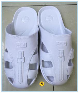 good quality white color SPU(PVC foamed) material SPU ESD slippers