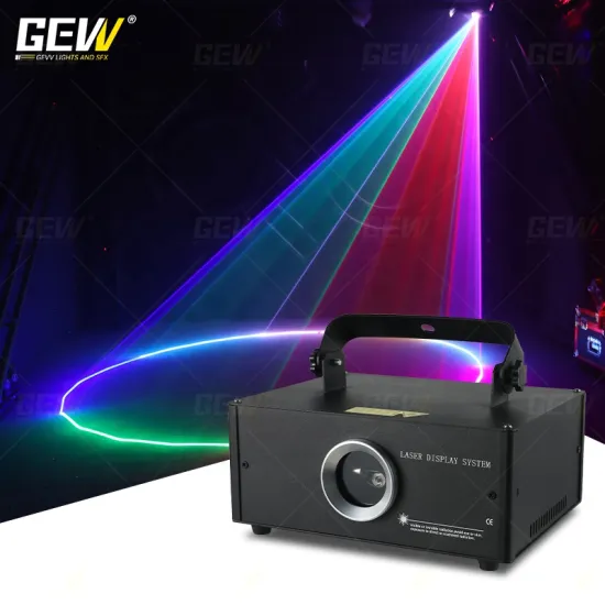 GEVV 1W RGB Full Color Animation Disco Club Party Laser Stage Light