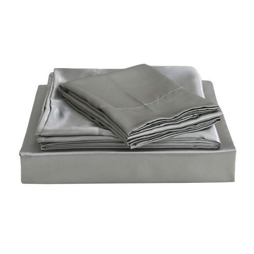 Modern Customizable Ice Silk Satin Four-Piece Bedding Sheet Set with Pillowcase