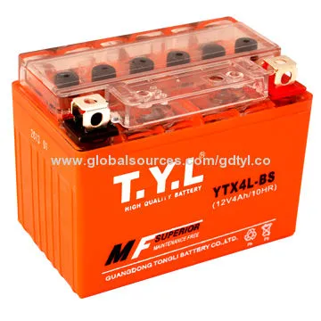 Gel Battery, Maintenance-free with 12V/4Ah