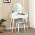 Wood Mirror Almirah Simple Dressing Table With Drawers