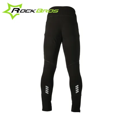 ROCKBROS Autumn Winter Windproof Thermal Cycling Pants Cycling Clothing Bicycle Pants Riding Bike Pants Black