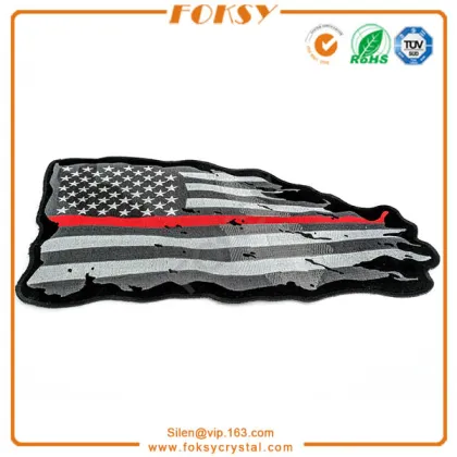 Black American Flag embroidery patch custom