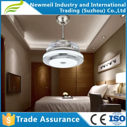 Decorative led light ceiling fan