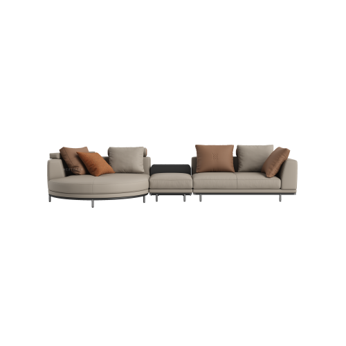 Sofá seccional modular convertible de asiento profundo extra ancho