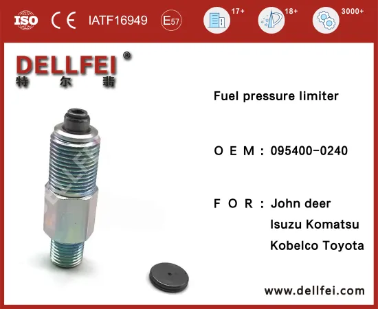 Common Rail Pressure Relief Valve 095400-0240 for John deer,Komatsu,Kobelco,Isuzu,Toyota