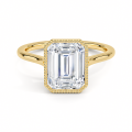 18K အဝါရောင်ရွှေမြ 13 လုံးဓာတ်ခွဲခန်း solitaire