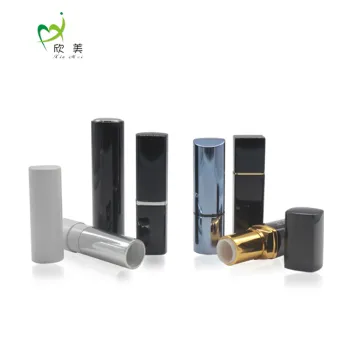Colorful Round Glossy Lip Balm Container Mini Slim Wholesale Empty Aluminum Lipstick Tube