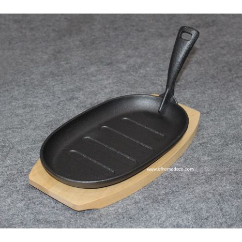 Pre-seasoned Cast Iron Pan with Panel