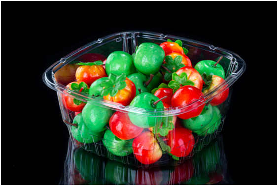 Bandeja de frutas e vegetais para alimentos descartáveis ​​de plástico