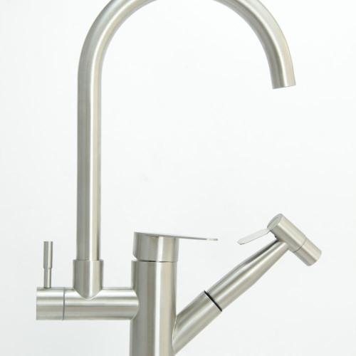 Flexible hose commercial pull out kitchen faucet with sprayer