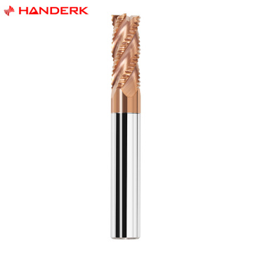 OEM HANDERK Roughing Milling Cutters: High Hardness and Durable Flute End Mills for CNC Machine Tools - Available in 2, 3, and 4 Flutes with HRC55, HRC65, and HRC75 Grades