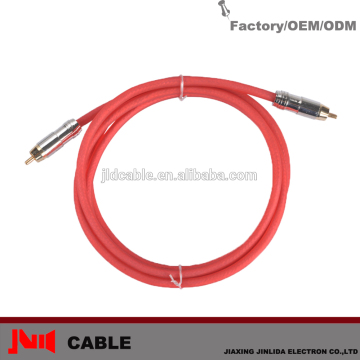 Good Quality 5m Red Flexible Frosted RCA Audio Cable for Speaker