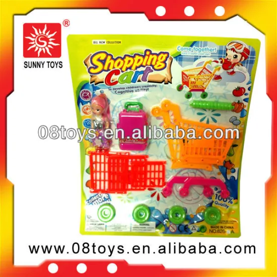 Kids plastic shopping trolleys small shopping carts with wheels