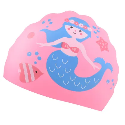 Cute Cartoon Waterproof Swimming Cap for Boys and Girls