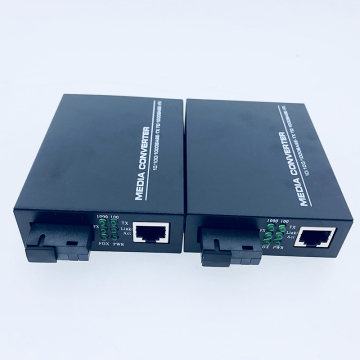 10/100/1000M Single Fiber Single Mode 20KM SC 1310nm and 1550nm Fiber Media Converter