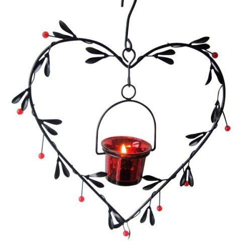 With New design metal heart shape candle holder